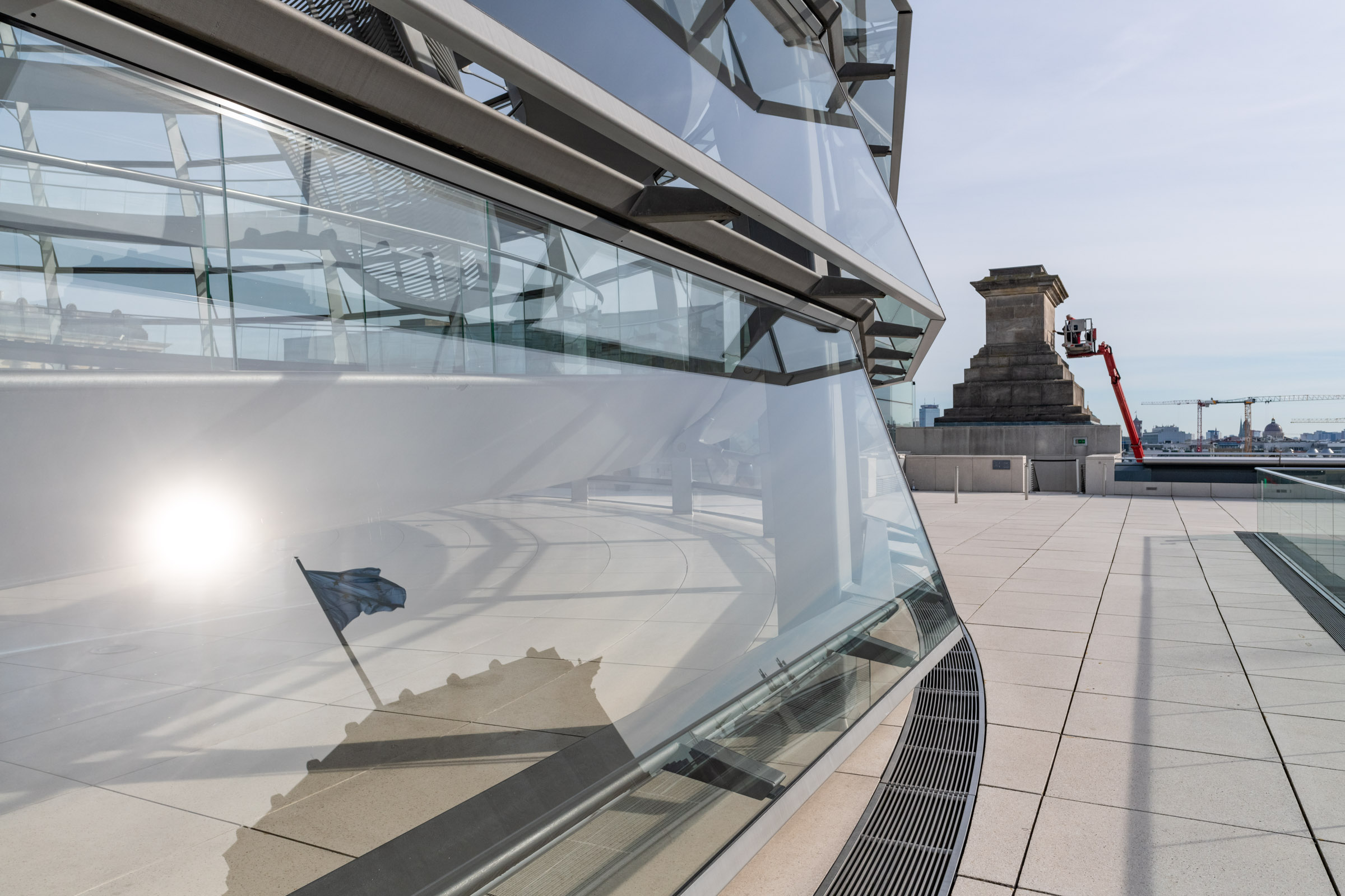 Glaselement der Reichstagskuppel
